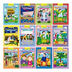 Kit 12 Mini Livros Historias da Biblia - Antigo Testamento