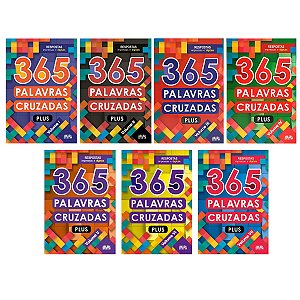 Kit 7 Livros 365 Palavras Cruzadas Plus Volume 1 a 7 - Ciranda Cultural