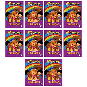 Kit 10 Bíblias Para Crianças 3 Palavrinhas Brochura - Ciranda Cultural