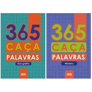 Kit 2 Livros 365 Caça-palavras - Geografia e História - Ativamente Caça Palavras