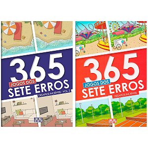 Kit 2 Livros de 365 jogos dos sete erros Volume 1 e 2