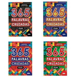 Kit 4 Livros 365 Palavras Cruzadas Plus Volume 1 a 4 - Ciranda Cultural