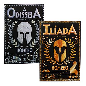 Kit 2 Livros Homero - A Odisséia e Iliada - Texto Integral