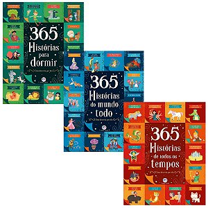 Kit 3 Livros Capa Dura Almodafada - 365 historias para dormir, do mundo todo e de todos os tempos