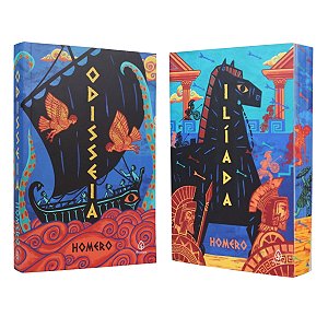 Kit 2 Livros Homero Premium - A Odisséia e Iliada - Texto Integral