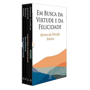 Box com 4 Livros - Mestres da Filosofia Estoica - Em busca da virtude e da felicidade