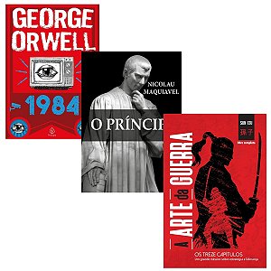 Kit 3 Livros Poder e Controle | 1984, A Arte da Guerra e o Principe de Maquiavel