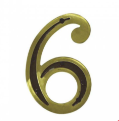 Numero Residencial Latonado Frizado Numero 6