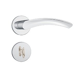 Fechadura Stam Banheiro 823/13 Cromado Roseta Redonda Inox