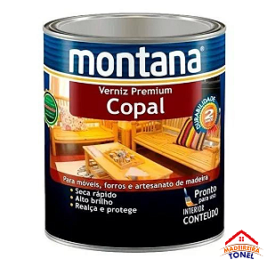 Verniz Montana Madeira Copal Incolor 900ml Transparente