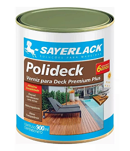 Verniz para Madeira Base Solvente Brilhante Polideck Natural 900ml - Sayerlack
