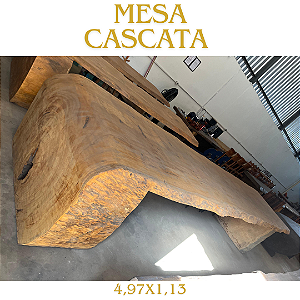 Mesa Cascata de Madeira Pequi Preto 4,97 X 1,13 X 84