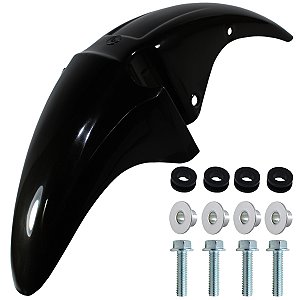 Paralama dianteiro CG150 Titan Sport 2004 a 2008 preto com parafusos