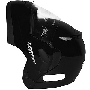 Capacete Taurus Zarref V4 Classic Robocop Modular Escamoteável Articulado Retrátil Preto
