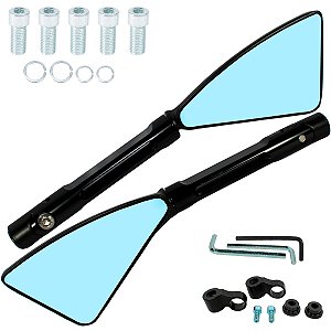 Retrovisor espelho moto modelo Rizoma Piramide CNC Honda Yamaha CG125 CG150 CG160 CB250 CB300 Twister YBR XTZ Par