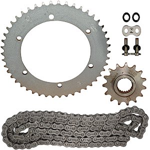 Kit relação transmissão tração XTZ250 Lander 2007 a 2008 com retentor