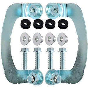 Suporte do paralama dianteiro CG125 Fan 2014 a 2018 aranha com parafusos coxim e bucha