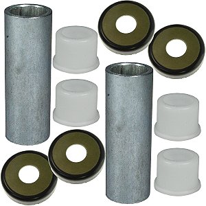 Kit bucha quadro elástico balança CG125 CG150 CG160 Fan Titan Start Sport CBX150 CBX200 Strada com retentor