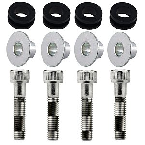 Kit 4 coxim parafusos inox buchas fixação paralama dianteiro CG125 CG150 CG160 Fan Titan CBX250 CB250F Twister CB300