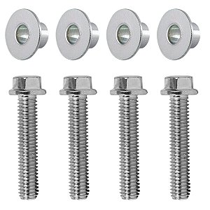 Kit 4 coxim parafusos zincados buchas fixação paralama dianteiro YBR125 Factor YBR150 Factor YS150 Fazer