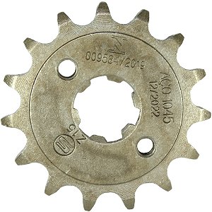 Pinhão de transmissão relação 15 dentes CG125 CG150 CG160 Fan Titan Start Sport NXR125 NXR150 NXR160 Bros XRE190