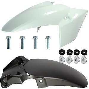 Paralama dianteiro A+B CB250 CB250F Twister 2017 branco com parafusos