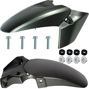 Paralama dianteiro A+B CB250 CB250F Twister 2017 prata cinza com parafusos
