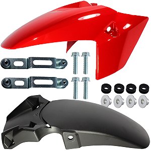 Paralama dianteiro A+B CB250 CB250F Twister 2017 vermelho com parafusos e suporte