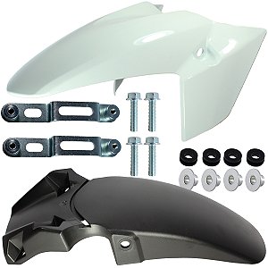 Paralama dianteiro A+B CB250 CB250F Twister 2017 branco com parafusos e suporte