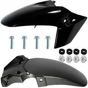 Paralama dianteiro A+B CB250 CB250F Twister 2016 a 2022 preto com parafusos