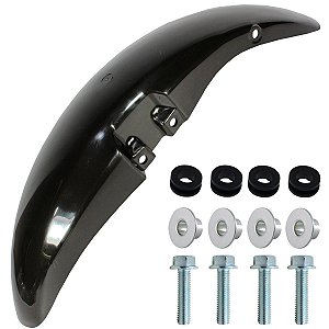 Paralama dianteiro CG125 Fan Titan 2000 a 2013 preto com parafusos