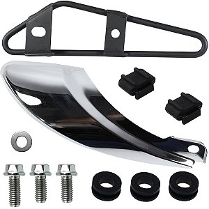 Protetor escape escapamento traseiro NXR125 NXR150 Bros 2003 a 2008 com suporte com parafusos e coxins