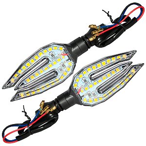 Kit 2 pisca led Trident Universal CG125 CG150 Fan Titan CB300 XRE300 CBX250 Twister NXR125 NXR150 NXR160 Bros XRE190 YBR