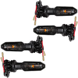 Kit 4 pisca led modelo CB250F Twister Universal CG125 CG150 CG160 Fan Titan Start 2014 em diante fumê
