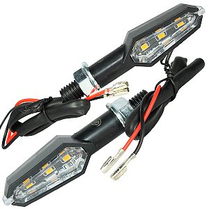 Kit 2 pisca led Slim Universal CG125 CG150 Fan Titan CB300 XRE300 CBX250 Twister NXR125 NXR150 NXR160 Bros XRE190 YBR