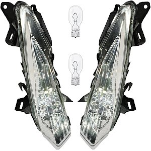 Kit 2 pisca seta dianteiro direito e esquerdo Biz110 Biz125 2018 em diante cristal com lâmpada