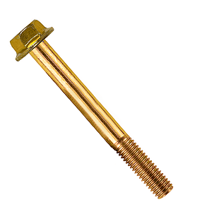 Parafuso sextavado M10X76 com flange (bicromatizado)