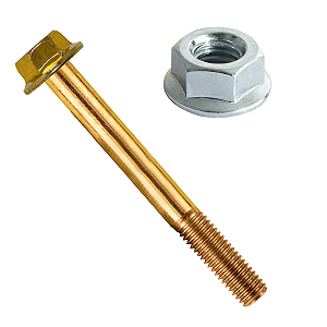 Parafuso sextavado M10X113 com flange (bicromatizado)