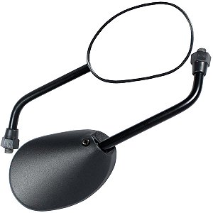 Retrovisor espelho moto mini Biz125 2006 a 2017 Pop100 2007 a 2015 NXR150 Bros 2009 a 2015 Lente plana Honda Par