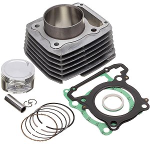 Kit motor cilindro completo KMP Premium anel Rik CB300 CB300R 2009 a 2015 XRE300 2010 em diante Honda
