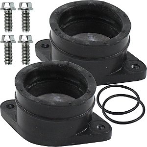 Kit 2 coletores de admissão CB400 1980 a 1983 CB450 CBR450 1984 a 1994 com parafusos e com oring