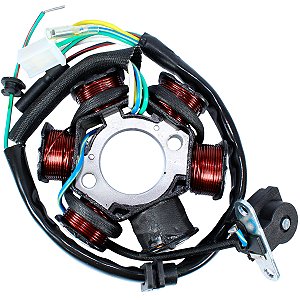 Estator gerador magneto completo Pop100 2007 a 2015