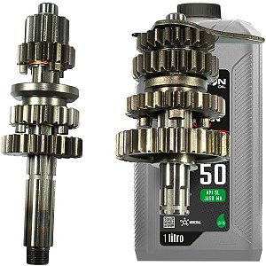 Caixa de câmbio marcha completo C100 Biz 1998 a 2005 partida de pedal e elétrica com óleo