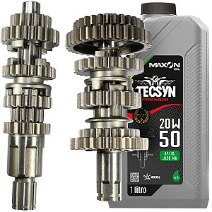 Caixa de câmbio marcha completo ML125 Today125 CG125 Titan Fan 1977 a 1999 com óleo