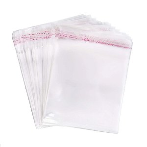 1000 saco saquinho embalagem plástico adesivado transparente 10x15 10x16 +4 de aba fita abre fecha para full