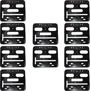Kit 10 porta placa suporte protetor moldura moto modelo padrão modelo Mercosul 200x170 20x17