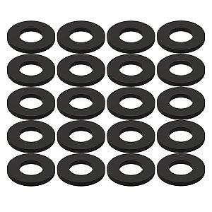 Kit 20 arruelas de plástico Para Parafuso Bolha Carenagem Moto 10x5x1 Cb Cbr Rd350