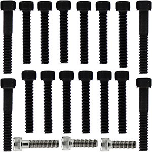 Kit parafusos aço liga tampa motor lateral esquerda+direita YBR125 Factor XTZ125 2000 a 2016