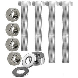 Kit parafusos inox suporte motor DT CG125 1989 a 1999 Titan 1995 a 1999 Today 1995 a 1999 Honda Fixação Peito Chassi