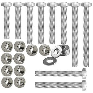 Kit parafusos inox suporte motor CG125 1989 a 1999 Titan 1995 a 1999 Today 1995 a 1999 Honda Fixação motor Chassi